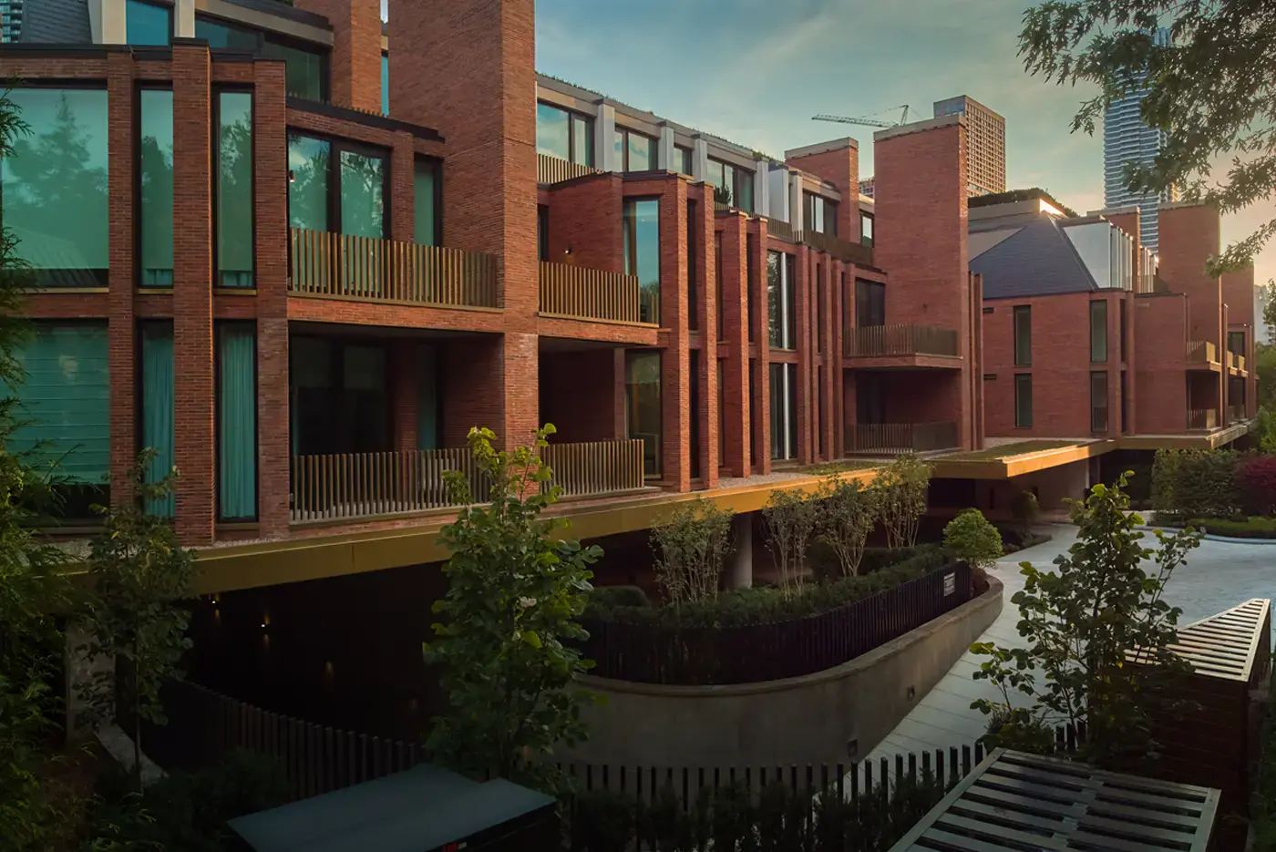 No. 7 Dale, Rosedale — brick and limestone facade at dusk
