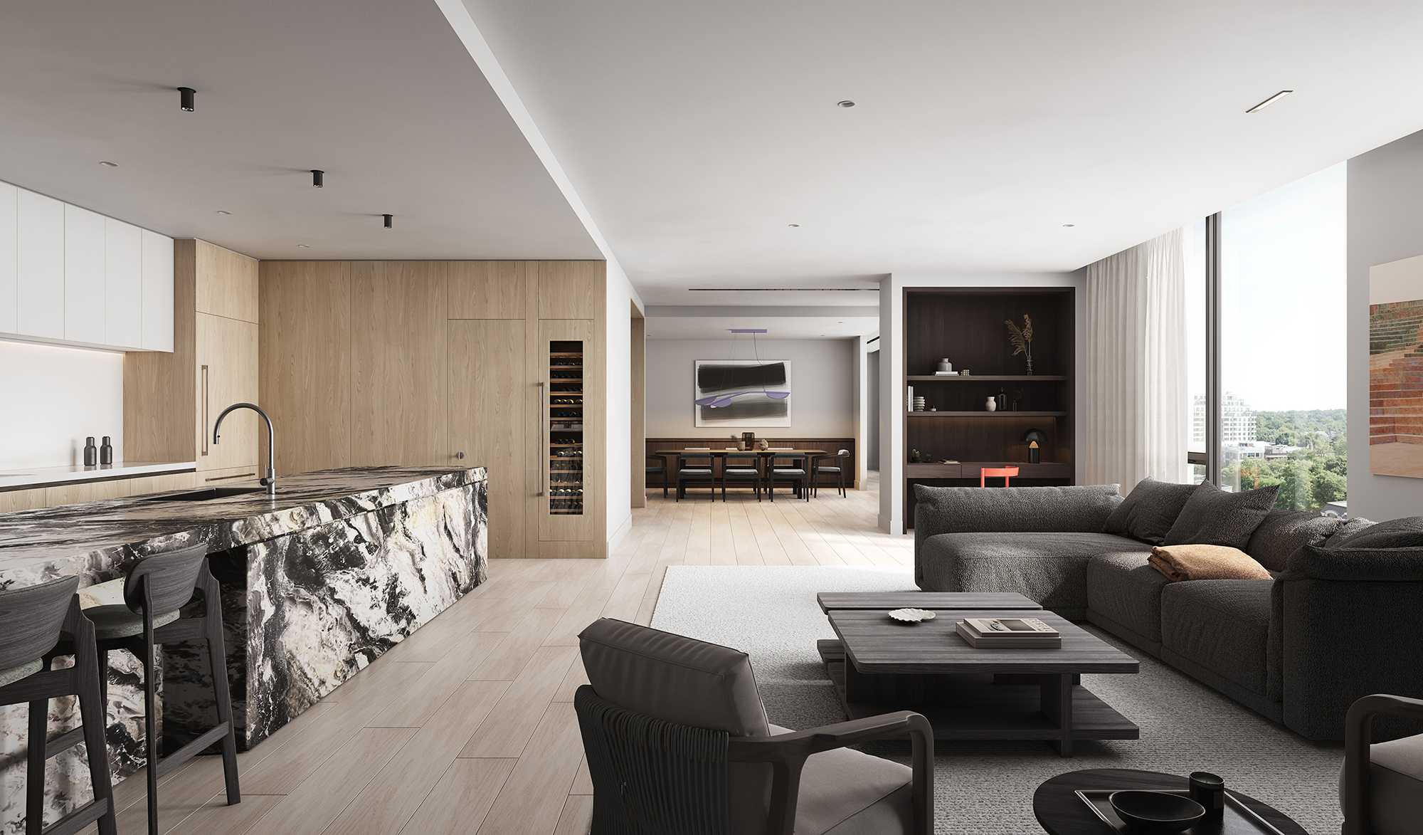 One Roxborough West — Typical Suite.